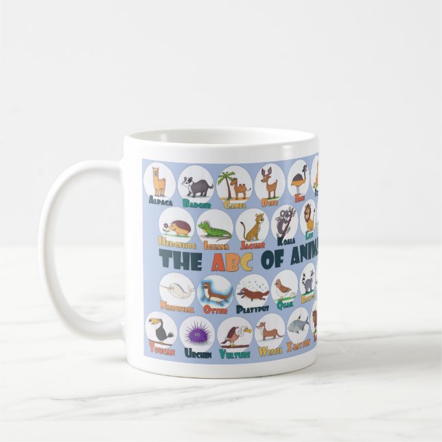 Taza De Café Alfabeto animal (Izquierda)