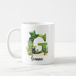 Taza De Café Alfabeto de aplique personalizado para el Día de S