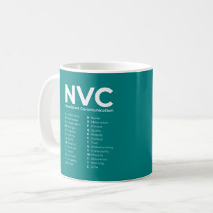 Taza De Café Alfabeto de comunicación no violenta NVC