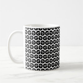 Taza De Café Alfabeto de patrón de letra negrita G