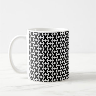 Taza De Café Alfabeto de patrón de letra negrita X