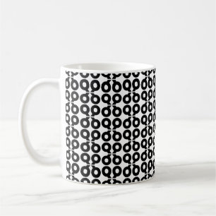 Taza De Café Alfabeto del patrón Q de letra negrita