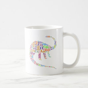 Taza De Café Alfabeto dino