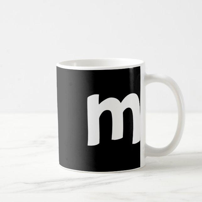 Taza De Café Alfabeto en minúscula m (Derecha)