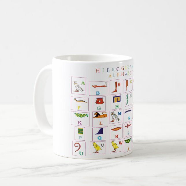 Taza De Café Alfabeto jeroglífico (Anverso izquierdo)