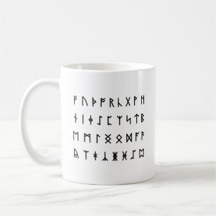 Taza De Café Alfabeto rúdico [Futhorc]