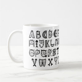 Taza De Café Alfabetos de impresión de Personalizado de gato