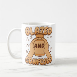 Taza De Café Alfarería Confundida y Vidriada Aficionado Ruedas