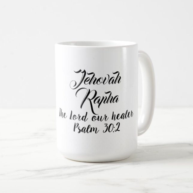 Taza De Café Alfombra Clásica de Jehová Rapha (Anverso derecho)
