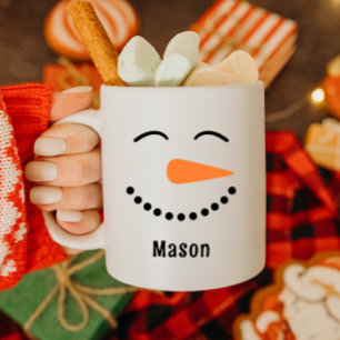 Taza De Café Alfombra de cacao caliente de muñeco de nieve pers