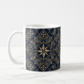 Taza De Café alfombra marroquí Compass Star