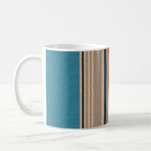 Taza De Café Alfombra Mexicana: Coloridas franjas sin costura.