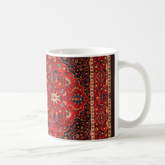 Taza De Café Alfombra roja persa de Mashhad (Derecha)