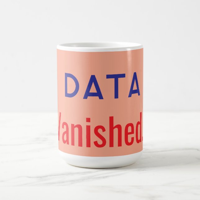 Taza De Café alfombras de texto desaparecido de datos (Centro)