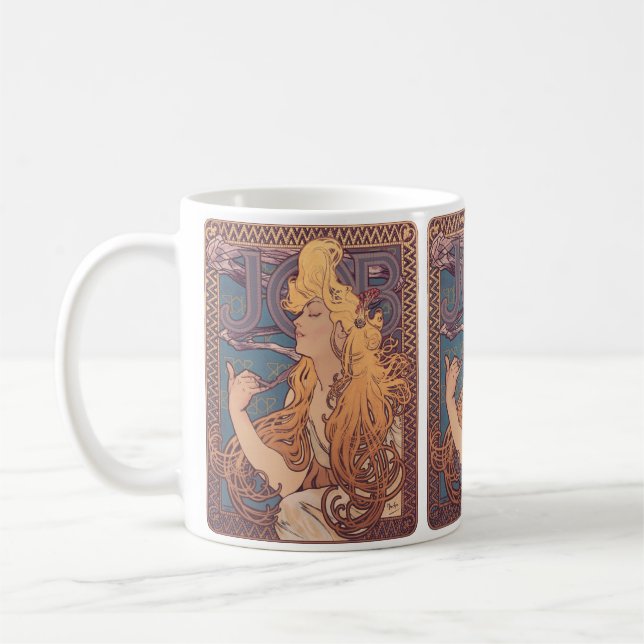 Taza De Café Alfonse Mucha Job Art Nouveau (Izquierda)