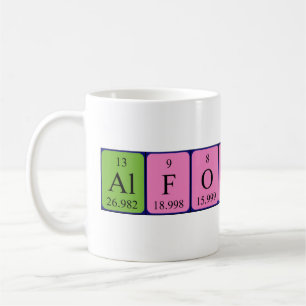 Taza De Café Alfonsina tabla periódica nombre mug