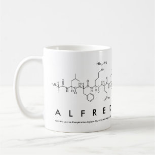 Taza De Café Alfred peptide name mug
