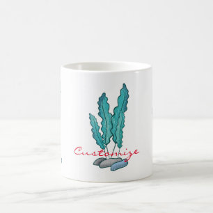 Taza De Café Alga azul de algas marinas Thunder_Cove