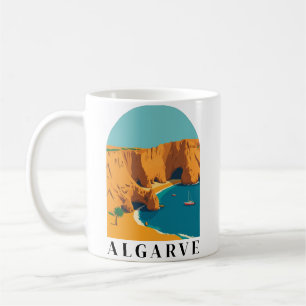 Taza De Café Algarve, Portugal, arte retro europeo