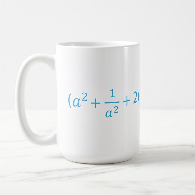 Taza De Café Algebraic Identity a^2 + 1 a^2 + 2 - 2  Math Equat (Izquierda)