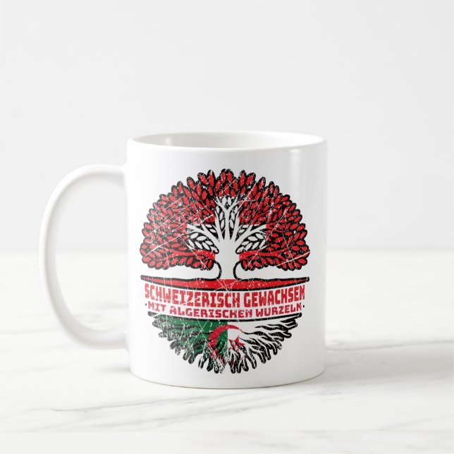 Taza De Café Algerien Algerisch Schweizer Schweiz Baum Wurzel (Izquierda)