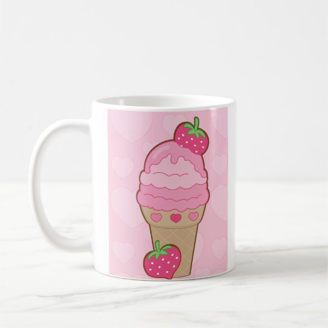 Taza De Café Algo dulce de fresa (Izquierda)