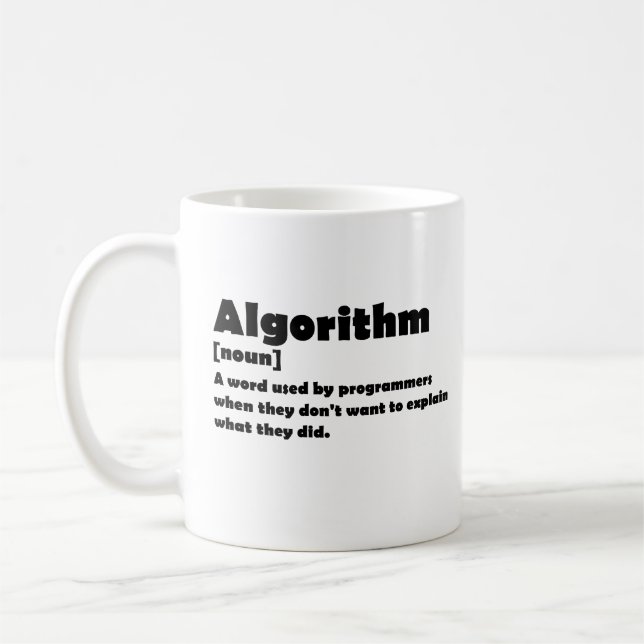 Taza De Café Algoritmo Divertido programador de definición de d (Izquierda)