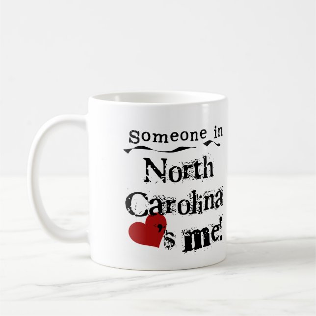 Taza De Café Alguien en Carolina del Norte me ama (Izquierda)
