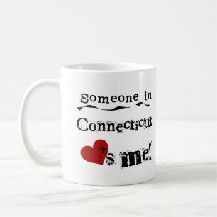 Taza De Café Alguien en Connecticut me ama