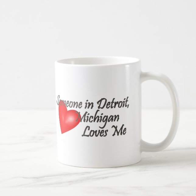 Taza De Café Alguien en Detroit me ama (Derecha)