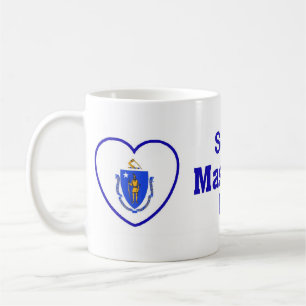 Taza De Café Alguien en Massachusetts me ama