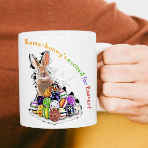 Taza De Café ¡Algún conejito está emocionado por la Pascua!