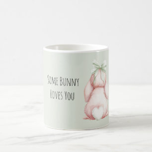 Taza De Café Algún Conejito Te Ama Arco Corazón Cola De Menta