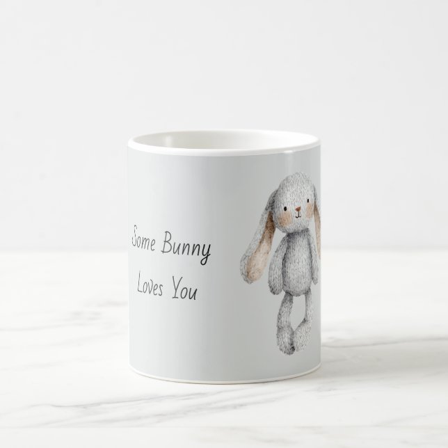 Taza De Café Algún conejo gris te ama (Centro)