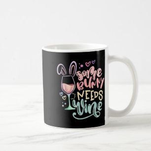 Taza De Café Algún conejo necesita vino divertido humor de Pasc