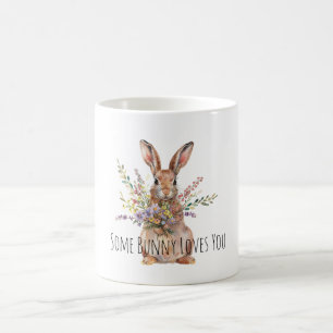 Taza De Café Algun Conejo Te Ama Floral