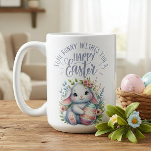 Taza De Café Algunos Bunny Te Desean Una Feliz Pascua Adorable