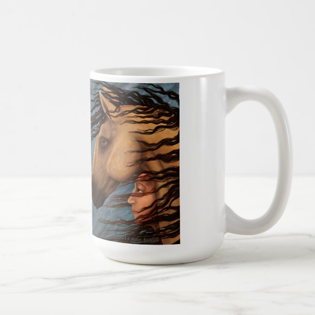 Taza De Café Aliados - Caballo y mujer - Clásico Mug (Derecha)