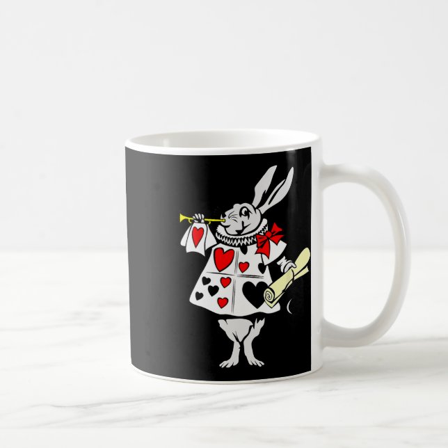 Taza De Café Alice In Wonderland Rabbit Easter Bunny Jugando Mu (Derecha)