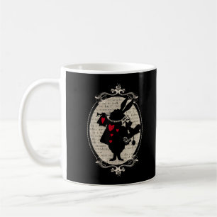 Taza De Café Alice In Wonderland White Rabbit Vintage Book