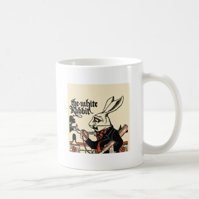 Taza De Café Alice White Rabbit Classic (Derecha)