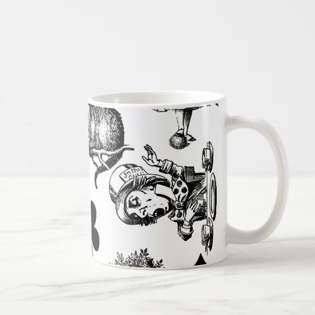 Taza De Café Alice White Rabbit Wonderland Classic (Derecha)