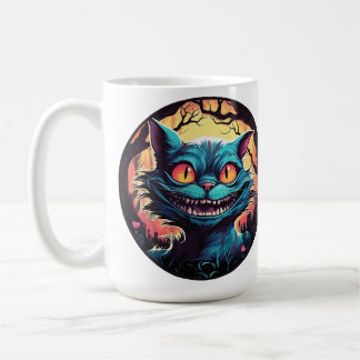 Taza De Café Alicia de gato enmascarado de Cheshire en el país