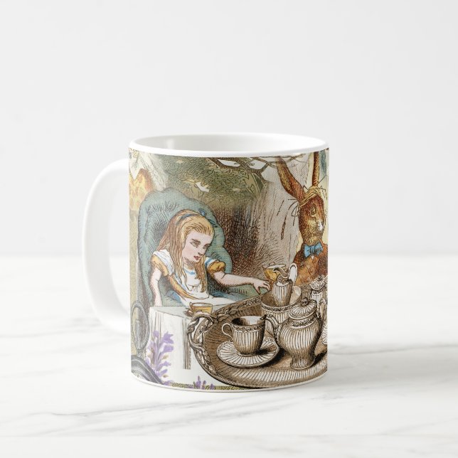 Taza De Café Alicia en los invitados del Fiesta del té en el pa (Anverso izquierdo)