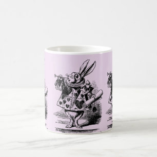 Taza De Café Alicia en Pascua Kaninchen, conejo blanco de marav