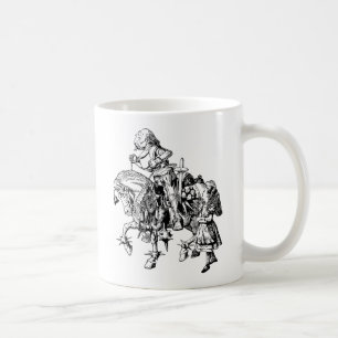 Taza De Café Alicia y el caballero blanco