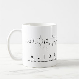 Taza De Café Alida peptide name mug
