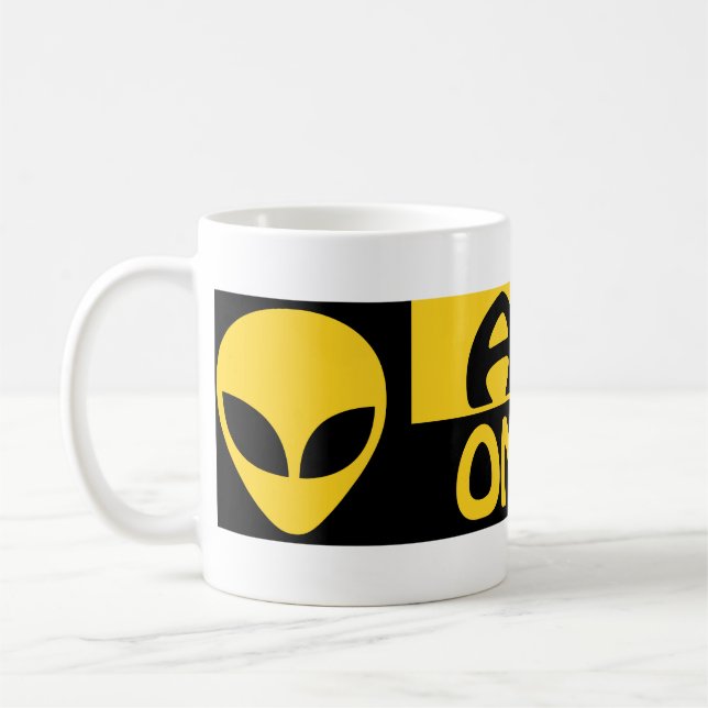 TAZA DE CAFÉ ALIEN A BORDO (Izquierda)