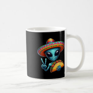 Taza De Café Alien Comating Taco Cinco De Mayo Sombrero Mexican