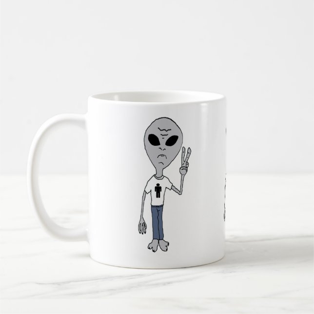 Taza De Café Alien de la Paz (Izquierda)